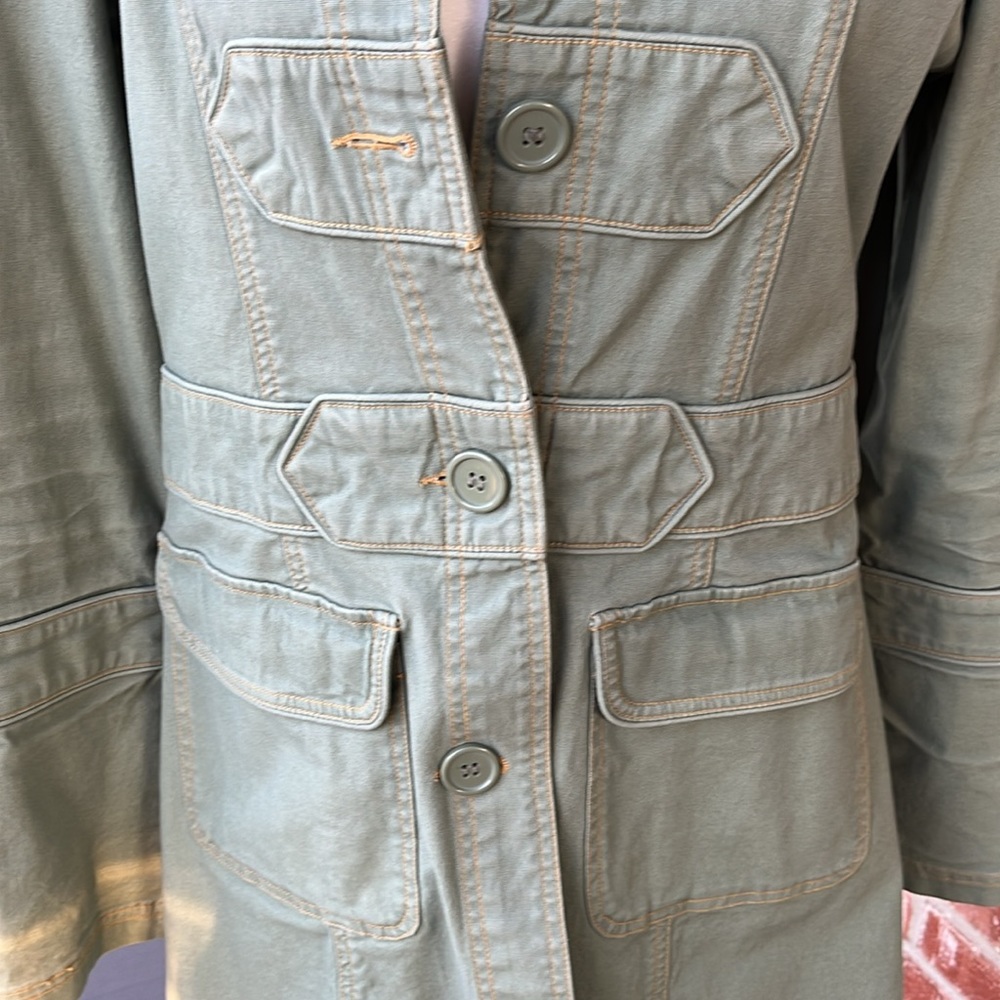 Vintage Tulle jacket Size L True Sage Green color- exc like new condition - Picture 11 of 16